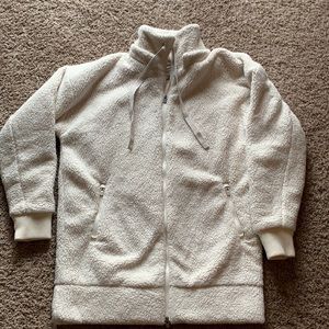 Athleta Cream long tugga jacket.